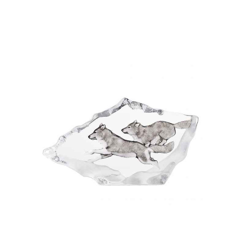 Décoration animaux en verre Loups Mats Jonasson -34066