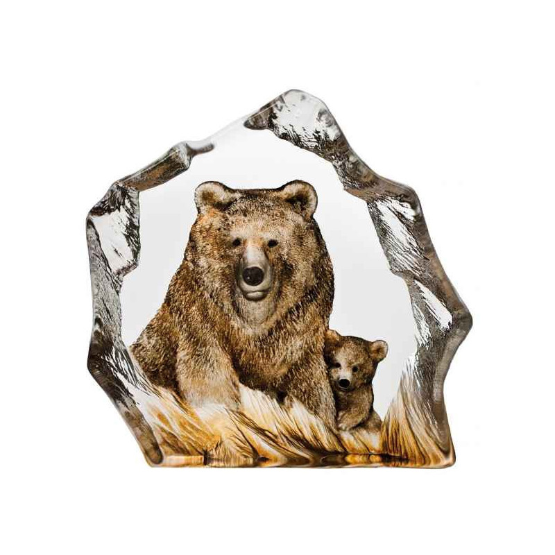 Décoration animaux en verre Ours brun Mats Jonasson -33889