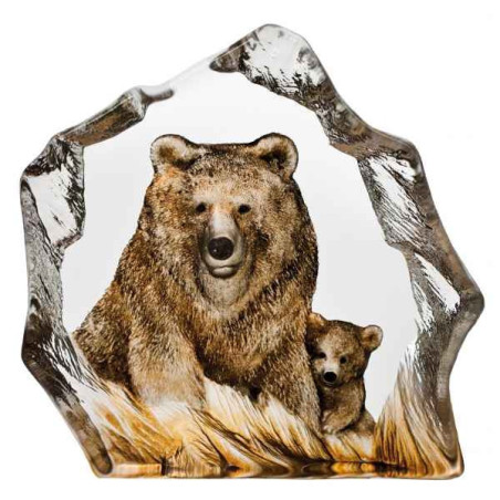 Décoration animaux en verre Ours brun Mats Jonasson -33889