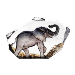 Décoration animaux en verre Eléphant édition limitée Mats Jonasson -33945
