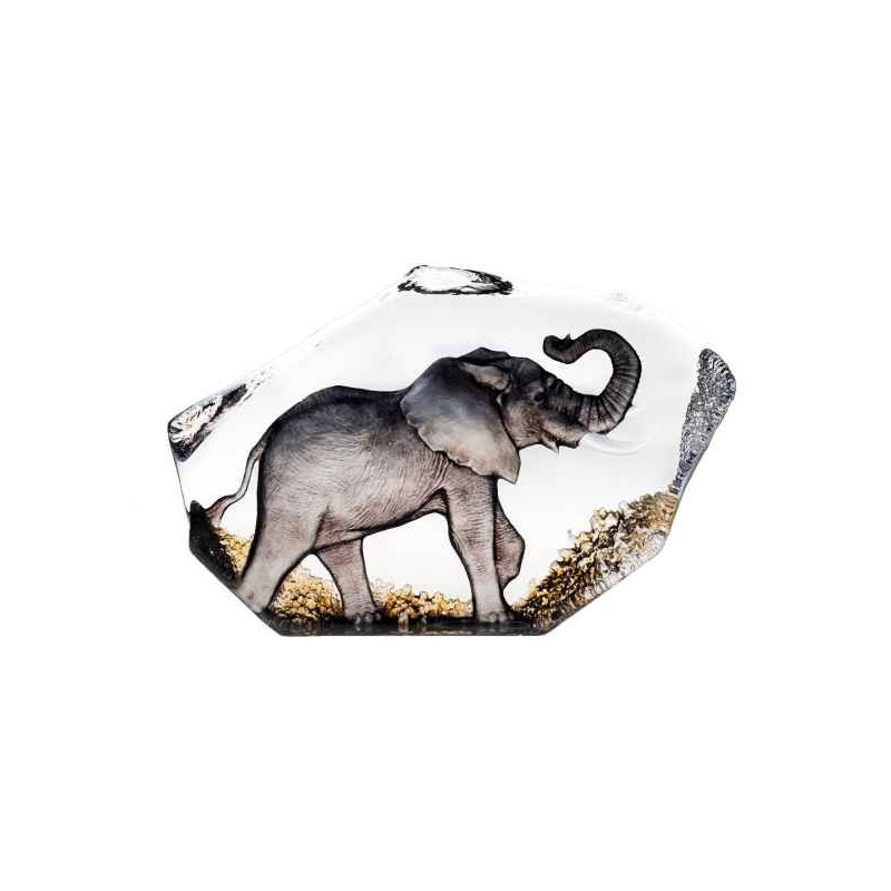 Décoration animaux en verre Eléphant édition limitée Mats Jonasson -33945