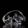 Décoration animaux en verre Lapins Mats Jonasson -34009
