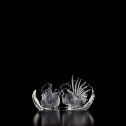 Décoration animaux en verre Coq et poule Mats Jonasson -33860
