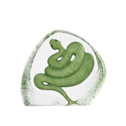 Décoration animaux en verre Serpent vert Mats Jonasson -34056
