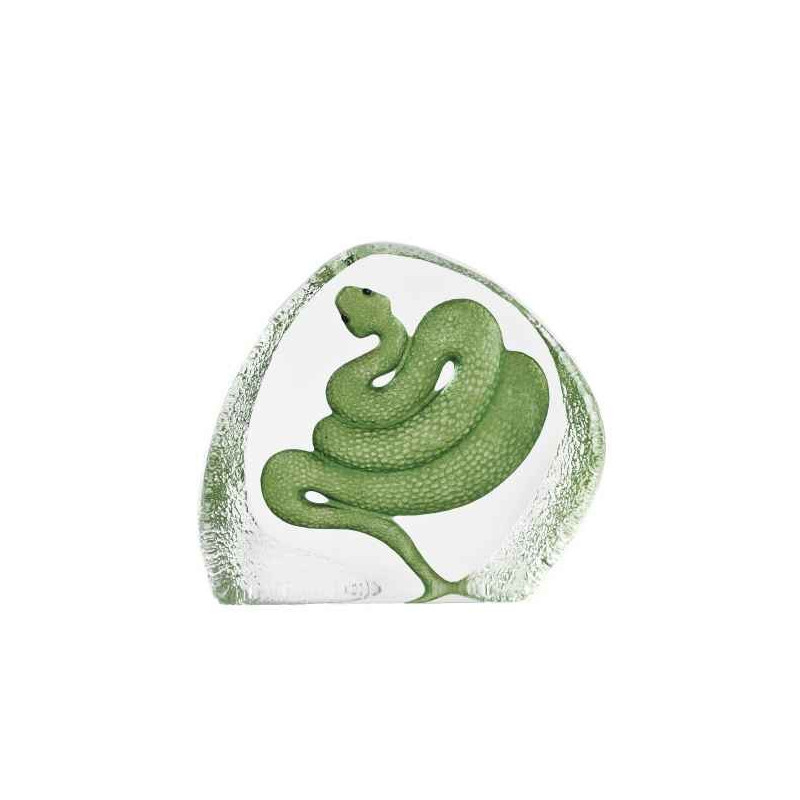 Décoration animaux en verre Serpent vert Mats Jonasson -34056
