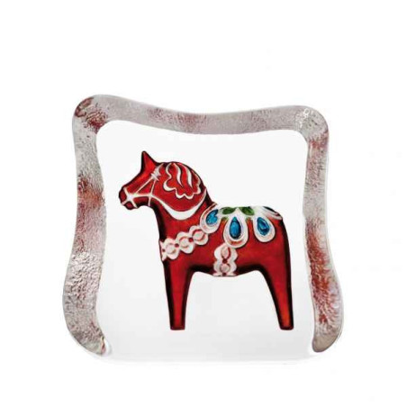 Décoration animaux en verre Cheval de dalécarlie , rouge , traditionnel design r ljubez Mats Jonasson -26124