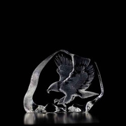 Décoration animaux en verre Eagle en vol Mats Jonasson -33894