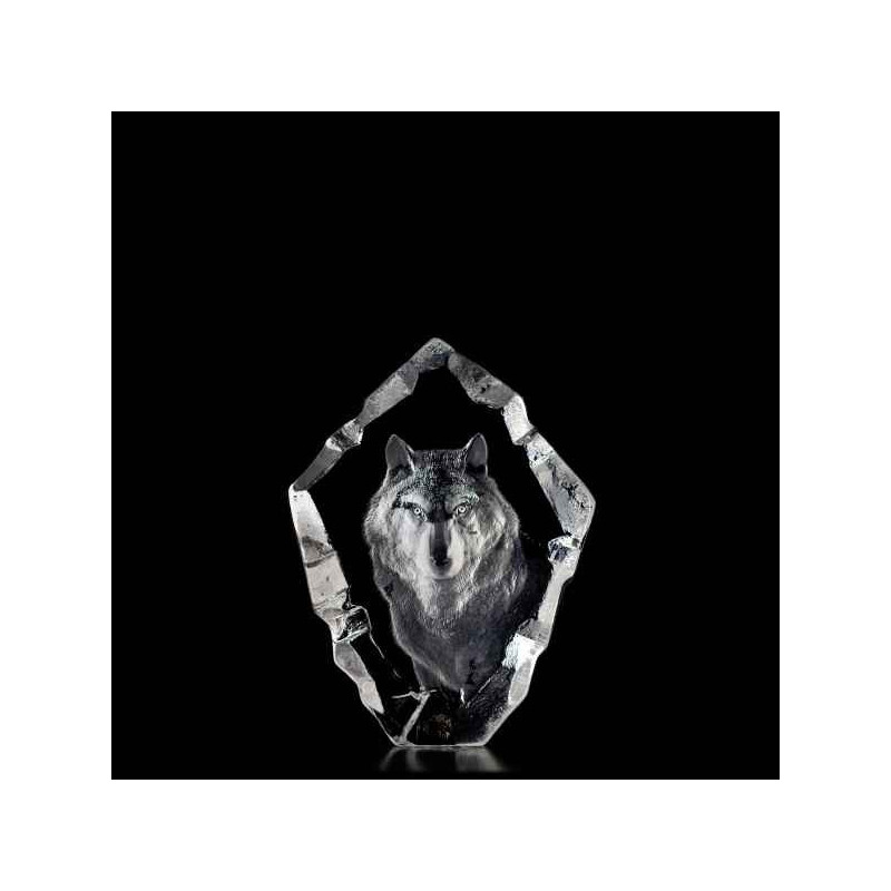 Décoration animaux en verre Loup Mats Jonasson -33372