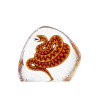Décoration animaux en verre Serpent , fantasy , rouge / or Mats Jonasson -34058