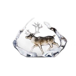 Décoration animaux en verre Renne Mats Jonasson -33953