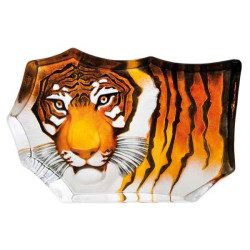 Décoration animaux en verre Tigre édition limitée Mats Jonasson -33936