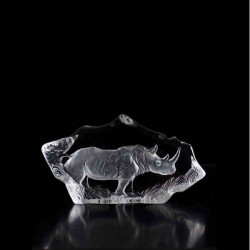 Décoration animaux en verre Rhinocéros Mats Jonasson -33643