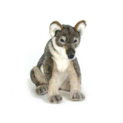 Animaux de la forêt Loup bébé assis peluche animalière -5468
