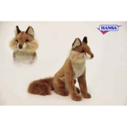 Animaux de la forêt Renard assis peluche animalière -6098