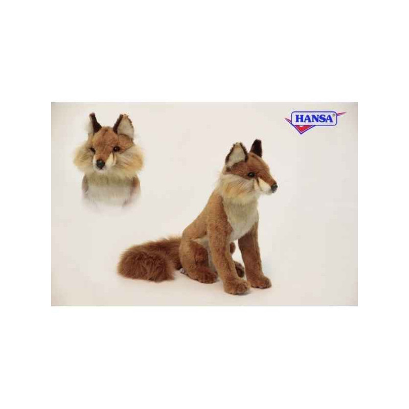 Animaux de la forêt Renard assis peluche animalière -6098