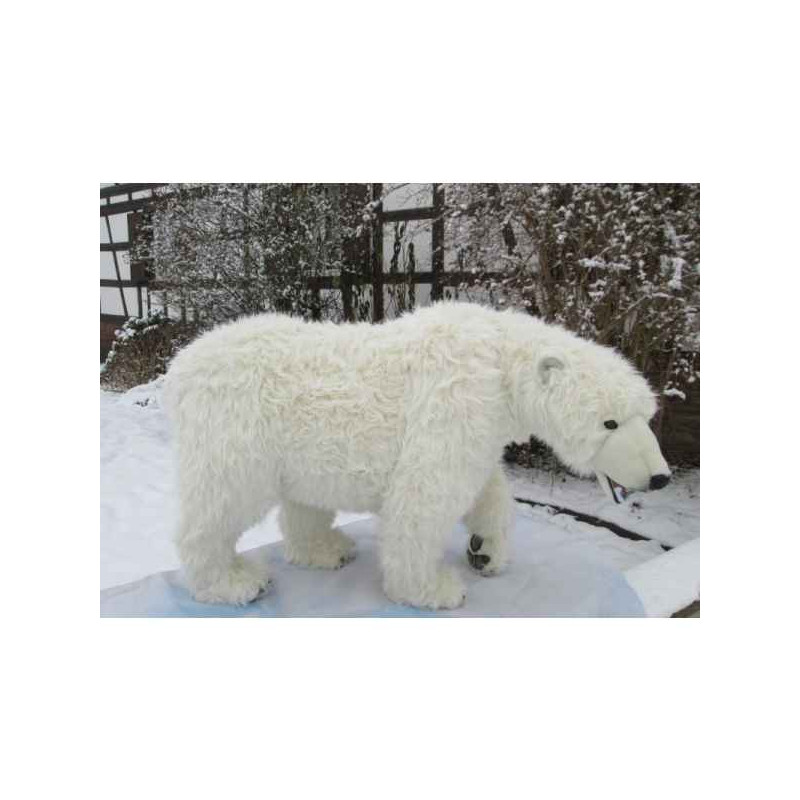Animaux-Bois-Animaux-Bronzes propose Ours polaire à 4 pattes peluche animalière -5309