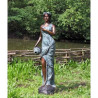 Décors Animaux en Bronze Nadia avec vase bronze -B58404