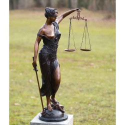 Décoration Statuette bronze personnage Femme justice bronze -B57886