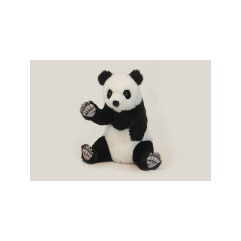 Animaux-Bois-Animaux-Bronzes propose Panda assis peluche animalière -6057
