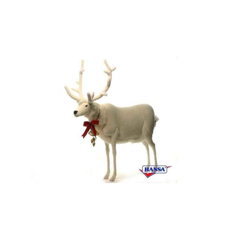 Animaux de la forêt Renne blanc peluche animalière -5923