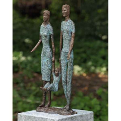 Décoration Statuette bronze personnage Famille moderne -AN0932BR-V