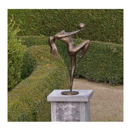 Décoration Statuette bronze personnage Grand femme avec balle "chloé" -AN1193BR-BI-L