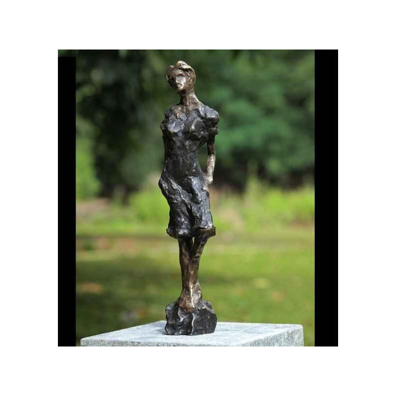 Décoration Statuette bronze personnage Modern lady -AN1048BR-B