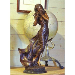 Décoration Statuette bronze personnage Musicienne -AN0772BR-B