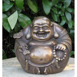 Décoration Statuette bronze personnage Boudha sur base -AN0878BRW-B