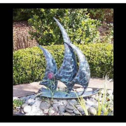 Décoration Statuette bronze personnage Voilier avec 3 voiles -AN0813BR-A1