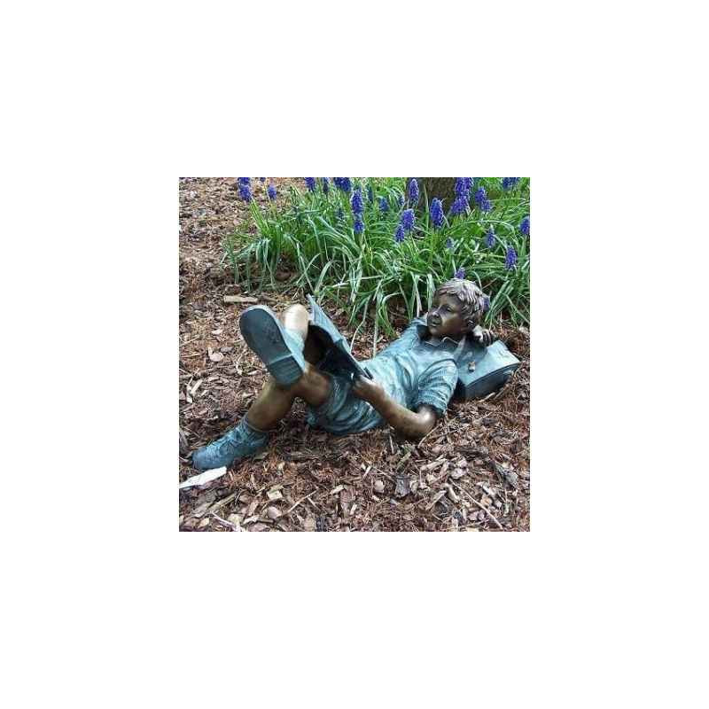 Décoration Statuette bronze personnage Garcon avec serviette -AN0711BRW-V-L