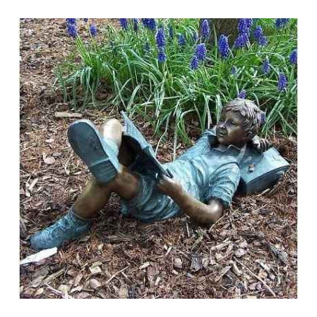 Décoration Statuette bronze personnage Garcon avec serviette -AN0711BRW-V-L
