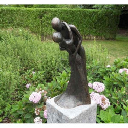 Décoration Statuette bronze personnage Couple dansant -AN1541BR-BI