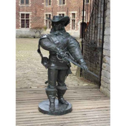 Décoration Statuette bronze personnage D'artagnan -B1085