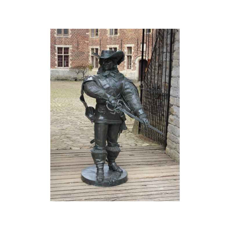 Décoration Statuette bronze personnage D'artagnan -B1085