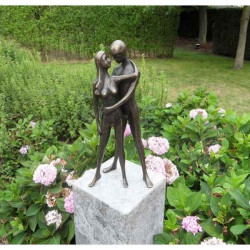 Décoration Statuette bronze personnage Couple d'amour jill & tim petit -AN1340BR-B-S