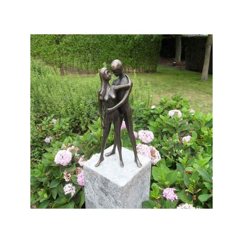 Décoration Statuette bronze personnage Couple d'amour jill & tim petit -AN1340BR-B-S