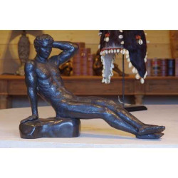 Décoration Statuette bronze personnage Homme couchant -AN1551BRW-DB