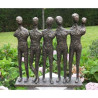 Décoration Statuette bronze personnage 5 hommes et enfant -AN1694BR-BI