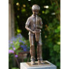 Décoration Statuette bronze personnage Garçon avec sax -AN1685BRW-B