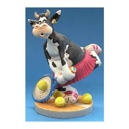 Figurine So Vache jouant au tennis  -SOV 01