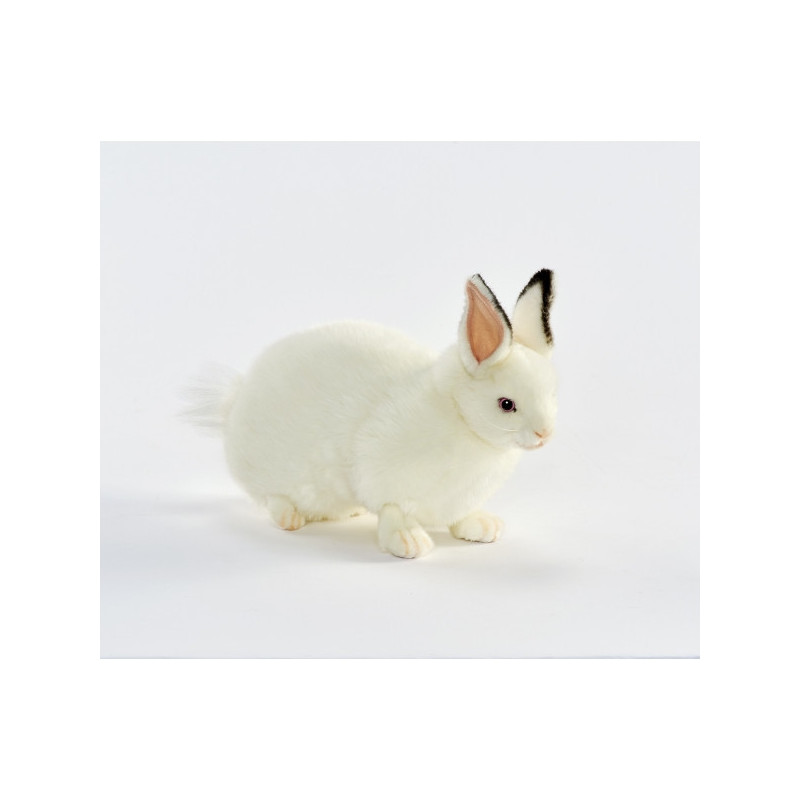 Animaux de la ferme Lapin blanc couché 34cml peluche animalière -6305