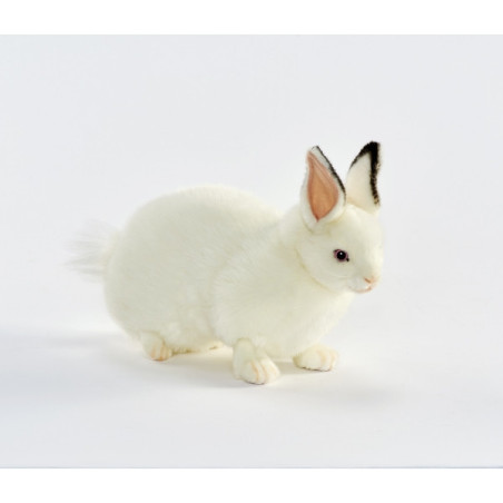 Animaux de la ferme Lapin blanc couché 34cml peluche animalière -6305