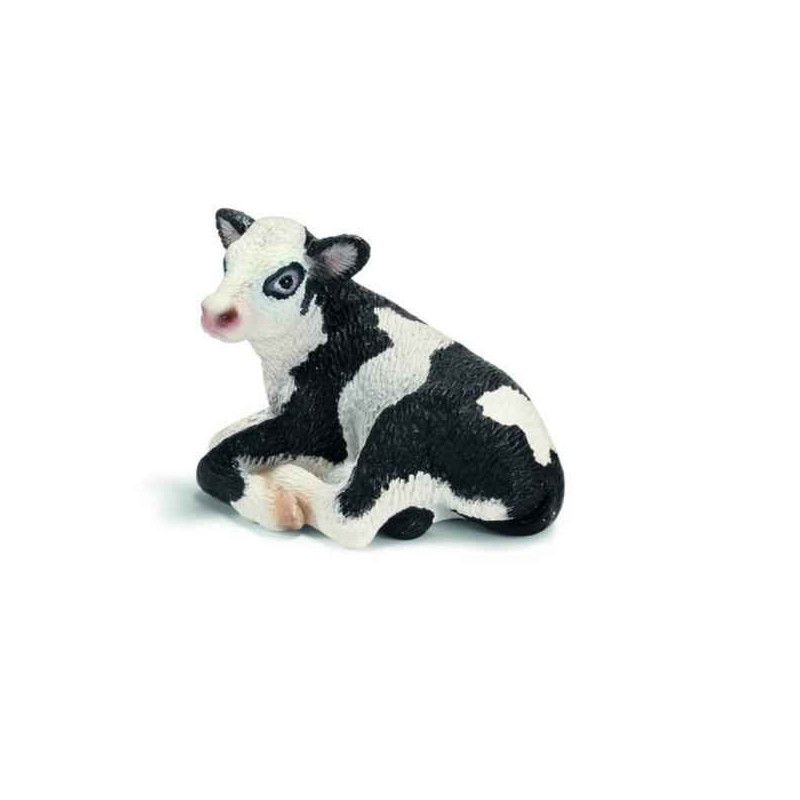 Figurine Veau Holstein couché Schleich  -13639