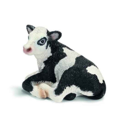 Figurine Veau Holstein couché Schleich  -13639