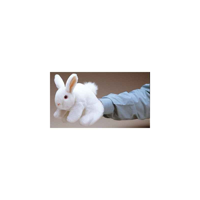 Marionnette peluche, Lapin blanc -2048