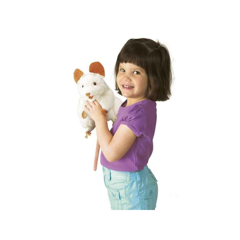 Marionnette peluche, Souris blanche -2219