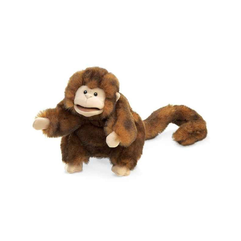 Marionnette peluche, Singe brun -2123