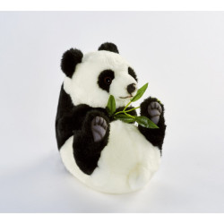Animaux-Bois-Animaux-Bronzes propose Panda couché sur le dos 19cmh/25cml peluche animalière -6539