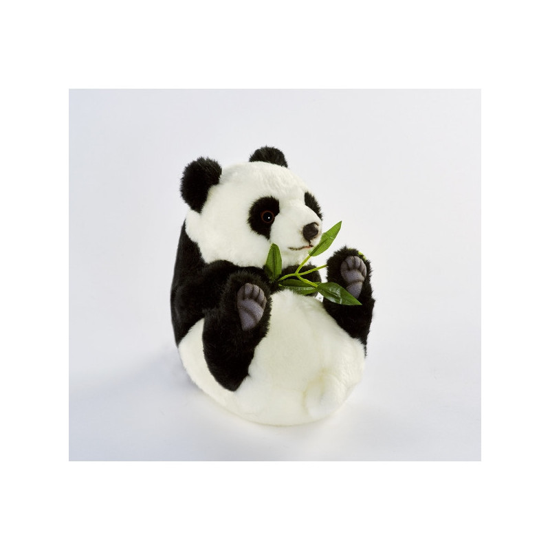 Animaux-Bois-Animaux-Bronzes propose Panda couché sur le dos 19cmh/25cml peluche animalière -6539